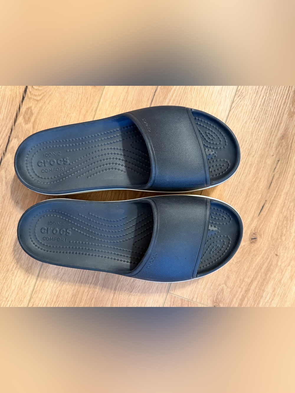 Crocs Women’s Black Platform Slide Sandals